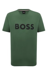 Хлопковая футболка BOSS