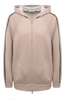 Толстовка из хлопка и шелка Brunello Cucinelli