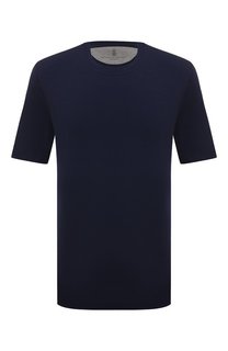 Футболка из хлопка и шелка Brunello Cucinelli