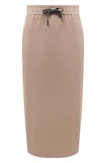 Хлопковая юбка Brunello Cucinelli