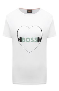 Хлопковая футболка BOSS