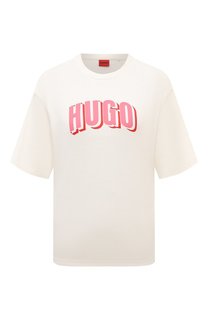 Хлопковая футболка HUGO