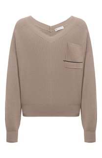 Хлопковый пуловер Brunello Cucinelli