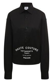 Хлопковая рубашка VETEMENTS