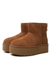 Замшевые полусапоги Classic Mini Platform UGG