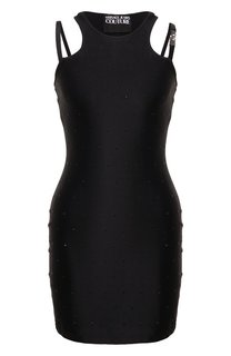 Платье с отделкой стразами Versace Jeans Couture