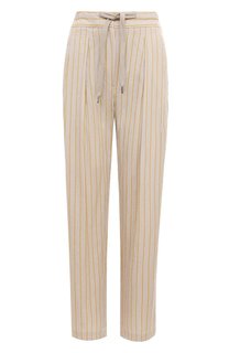 Брюки из хлопка и льна Brunello Cucinelli