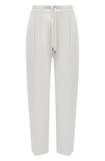 Брюки из хлопка и льна Brunello Cucinelli