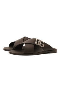 Кожаные шлепанцы Dolce & Gabbana