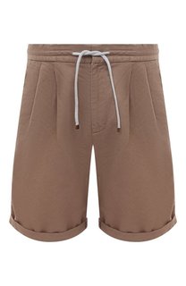 Шорты изо льна и хлопка Brunello Cucinelli