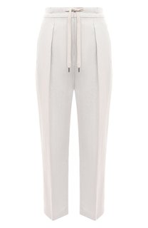 Брюки из хлопка и льна Brunello Cucinelli