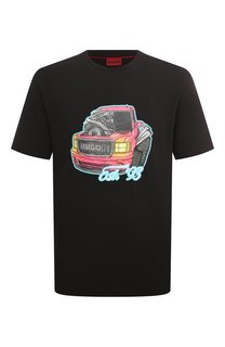 Хлопковая футболка HUGO