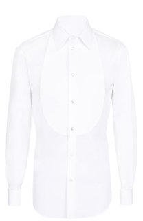 Хлопковая сорочка с итальянским воротником Giorgio Armani