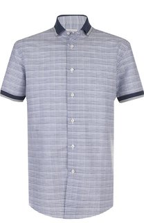 Рубашка из смеси льна и хлопка Brioni