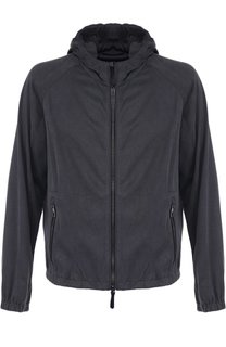 Бомбер на молнии с капюшоном Giorgio Armani