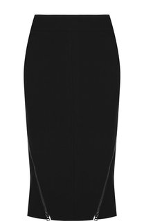 Шерстяная юбка-карандаш с металлическими молниями Tom Ford