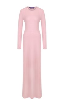 Однотонное платье-макси из кашемира Ralph Lauren