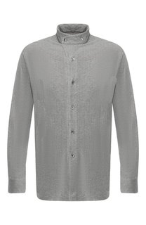 Рубашка из вискозы с воротником мандарин Giorgio Armani