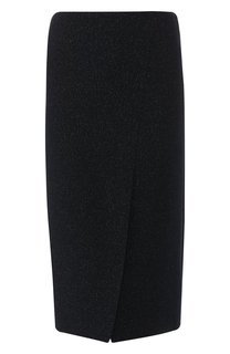 Шерстяная юбка с высоким разрезом Giorgio Armani