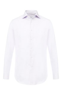 Хлопковая рубашка с воротником кент Brioni