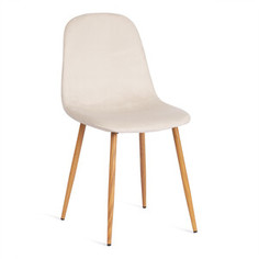 Стул TetChair Breeze (mod 4724) вельвет/металл 44x53x87 см Light beige (светло-бежевый) HLR1 / натуральный
