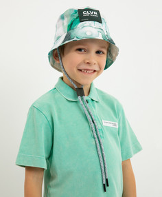 Панама с акварельным рисунком белая для мальчика Gulliver