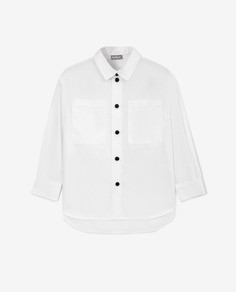 Рубашка с принтом белая Gulliver (104)