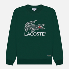 Мужская толстовка Lacoste Basic Lacoste Print Crew Neck, цвет зелёный, размер XL