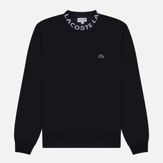 Мужская толстовка Lacoste Logo Jacquard Collar Double Face, цвет чёрный, размер L