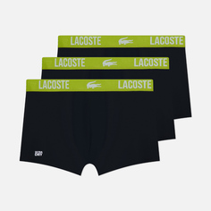 Комплект мужских трусов Lacoste Underwear 3-Pack Microfiber Boxer Brief, цвет чёрный, размер M