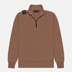 Мужской свитер MA.Strum Quarter Zip, цвет коричневый, размер S