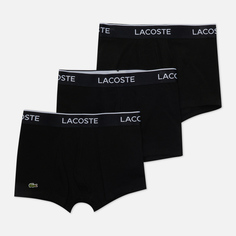 Комплект мужских трусов Lacoste Underwear 3-Pack Boxer Casual, цвет чёрный, размер S