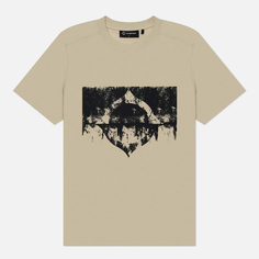 Мужская футболка MA.Strum Grunge Logo, цвет бежевый, размер S