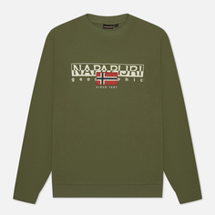 Мужская толстовка Napapijri Aylmer Crew Neck Regular Fit, цвет зелёный, размер XL