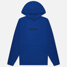 Мужская толстовка Napapijri Box Hoodie Loose Fit, цвет синий, размер XL