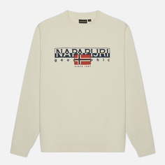 Мужская толстовка Napapijri Aylmer Crew Neck Regular Fit, цвет белый, размер M