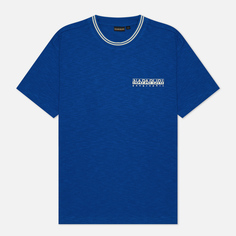 Мужская футболка Napapijri Grober Regular Fit, цвет синий, размер S