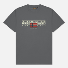 Мужская футболка Napapijri Aylmer Regular Fit, цвет серый, размер XXL