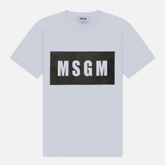 Женская футболка MSGM Box Logo, цвет белый, размер M