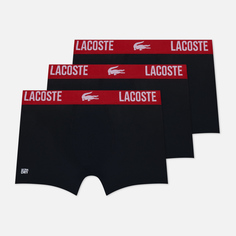 Комплект мужских трусов Lacoste Underwear 3-Pack Microfiber Boxer Brief, цвет чёрный, размер M