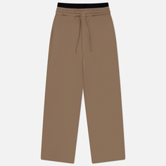 Мужские брюки MSGM Elastic Band, цвет коричневый, размер S