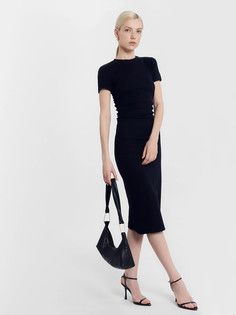 Платье женское в рубчик черного цвета Mark Formelle