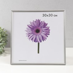 Фоторамка пластик lida 30х30 см серебро (пластиковый экран) No Brand