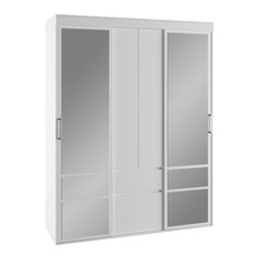 Шкаф-купе одри, 1701х572х2200, белый No Brand