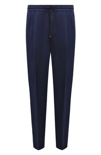 Брюки изо льна и хлопка Brunello Cucinelli
