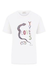 Хлопковая футболка Saint Laurent