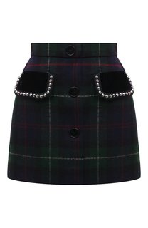 Шерстяная юбка Miu Miu