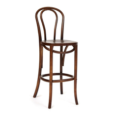 Стул барный ТС Thonet classic bar 5 деревянный темный орех 43х50,5х111 см TC