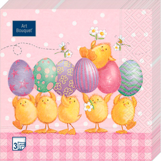 Салфетки Art bouquet бумажные жонглёры 33х33 3сл 20л