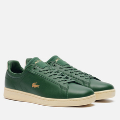 Мужские кроссовки Lacoste Carnaby Pro Leather, цвет зелёный, размер 40.5 EU